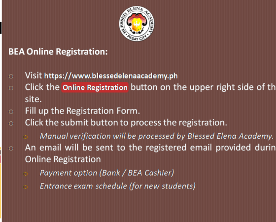 Online Registration Procedure